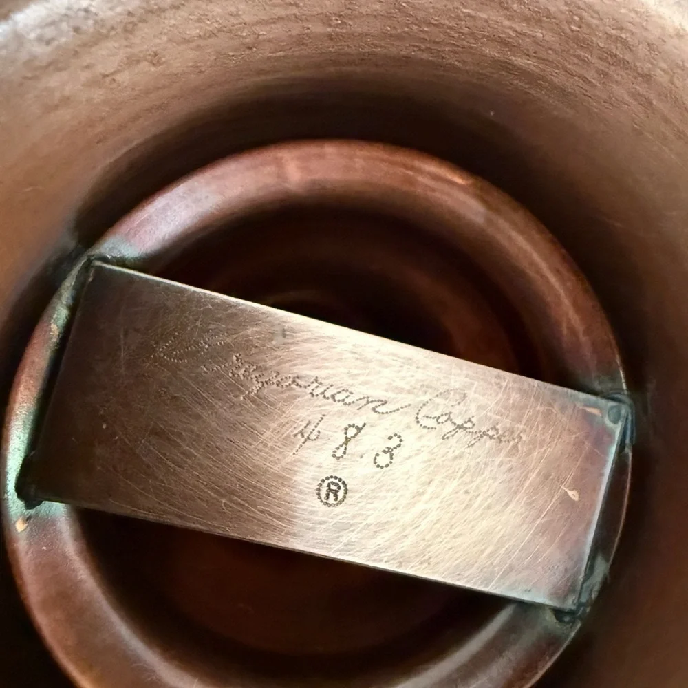 Georgian Copper Candelabra Twist 3 Candlestick Holders Rose Flower Broken